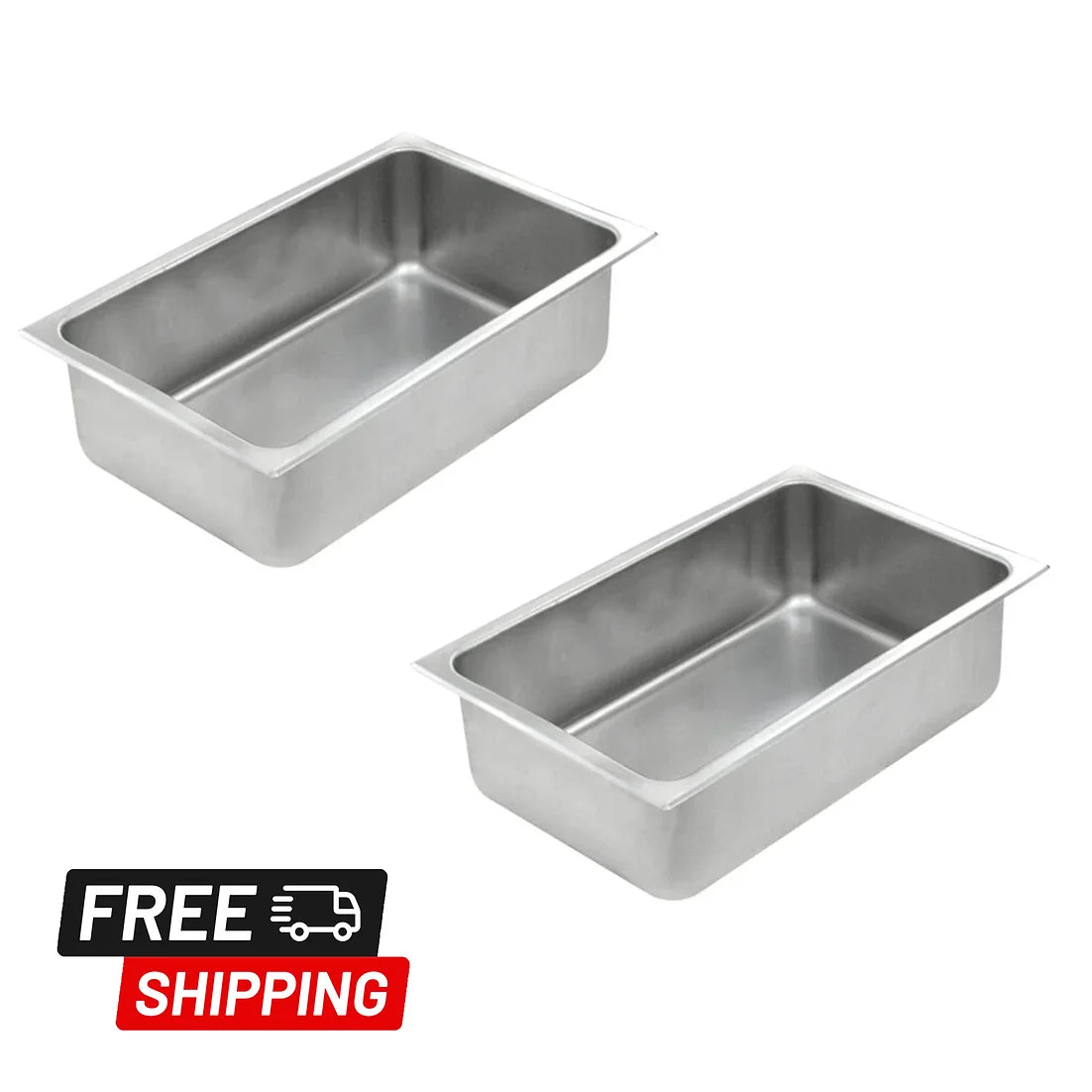 Stainless Steel Ice / Water Pan for Trays 6.5" Deep Commercial Pan