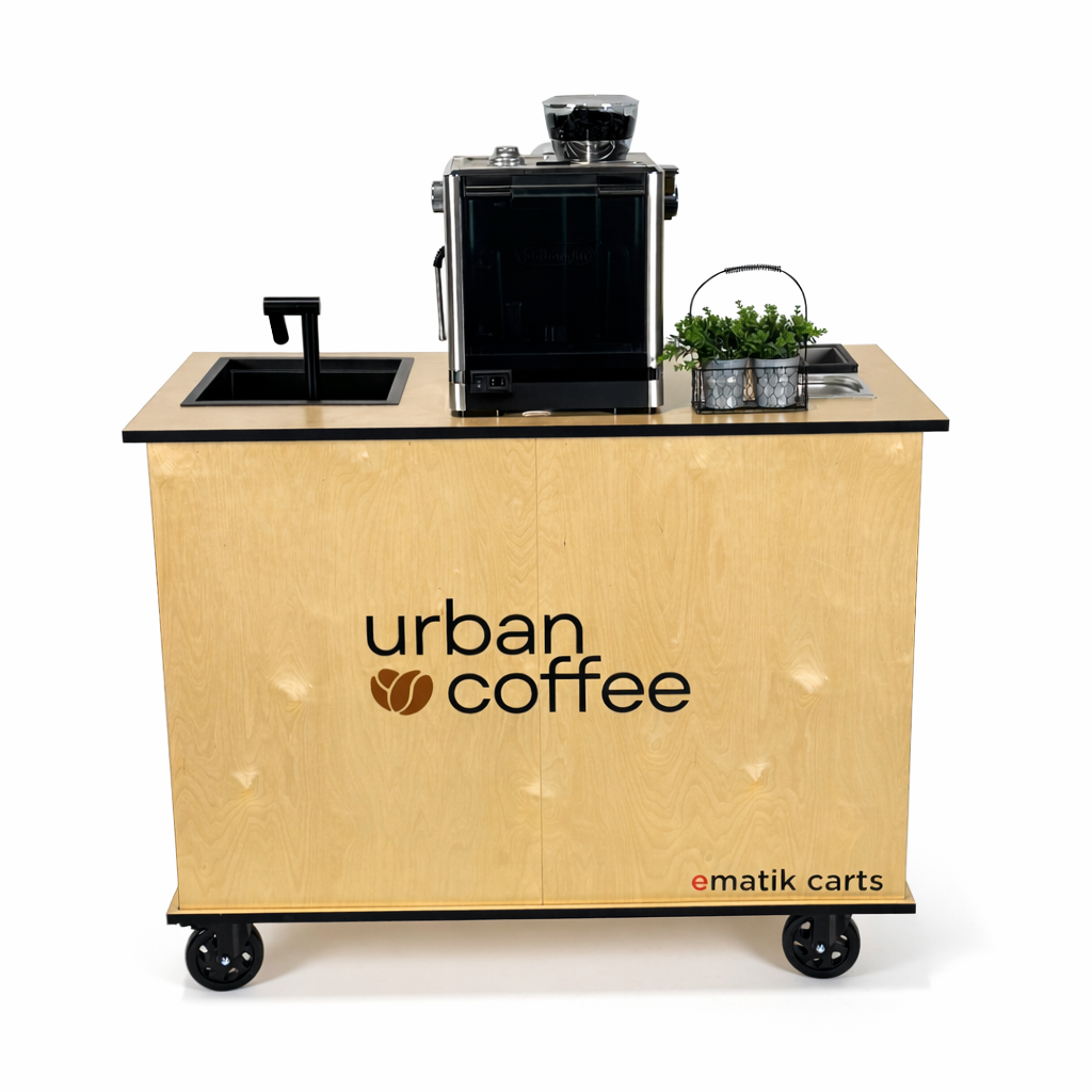 THE CLASSY- Coffee Cart Sleek Black Edge Edition