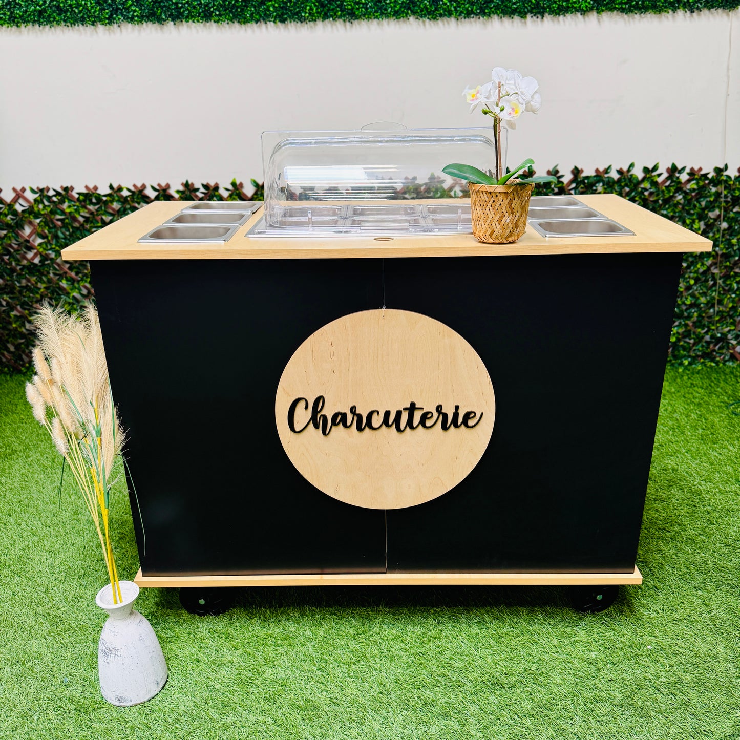 THE CLASSY - CHARCUTERIE CART / SNACK CART / CANDY CART BLACK