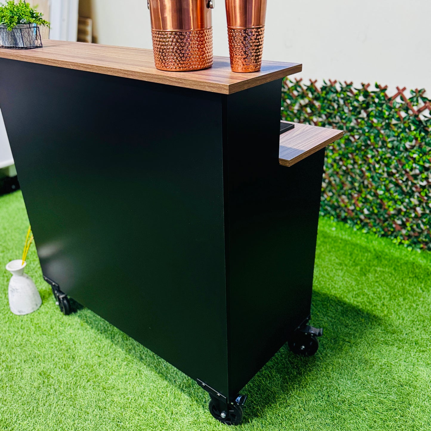 FOLDABLE 4FT MOBILE BAR BLACK - MODEL 3