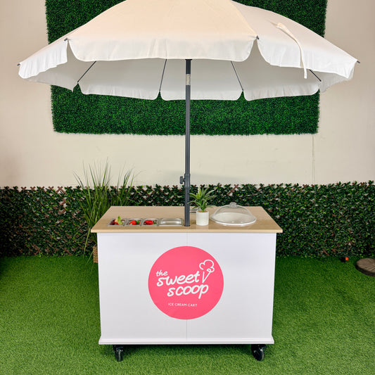 LUXURY CLASSY- White Body 4ft Cart with Premium Glossy Materials